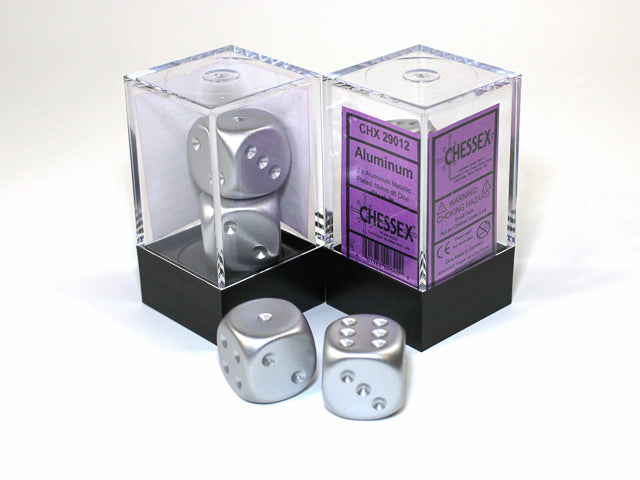 Chessex 16mm 2d6 Metallic: Aluminum