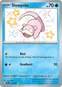 Slowpoke Holofoil - Paldean Fates #116 (Near Mint)