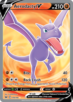 Aerodactyl V Holofoil - Lost Origin #179 (Near Mint)