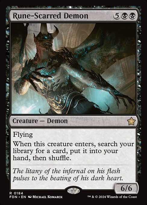 Rune-Scarred Demon - Foundations #184 (Near Mint)