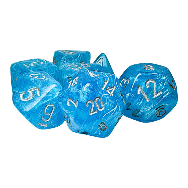 Chessex Luminary Sky/Silver Mega-Hedral Dice Set (7ct)