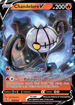 Chandelure V Holofoil - Fusion Strike #39 (Near Mint)