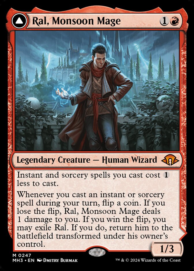 Ral, Monsoon Mage // Ral, Leyline Prodigy - Modern Horizons 3 #247 (Lightly Played)