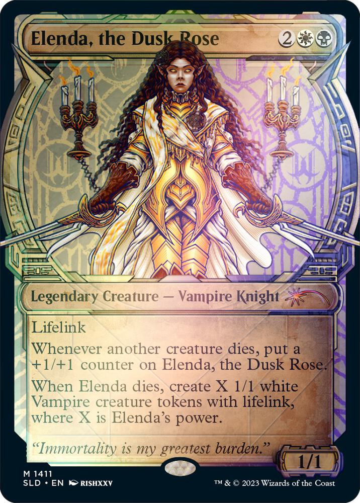 Elenda, the Dusk Rose (Rainbow Foil) - Secret Lair Drop Series #1411 (Lightly Played Foil)