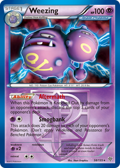 Weezing Holofoil - Plasma Storm #58 (Near Mint)