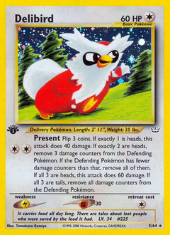 Delibird Unlimited Holofoil - Neo Revelation #5 (Near Mint)