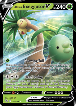 Alolan Exeggutor V Holofoil - Pokémon GO #5 (Near Mint)