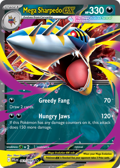 Mega Sharpedo ex Holofoil - Phantasmal Flames #61 (Near Mint)