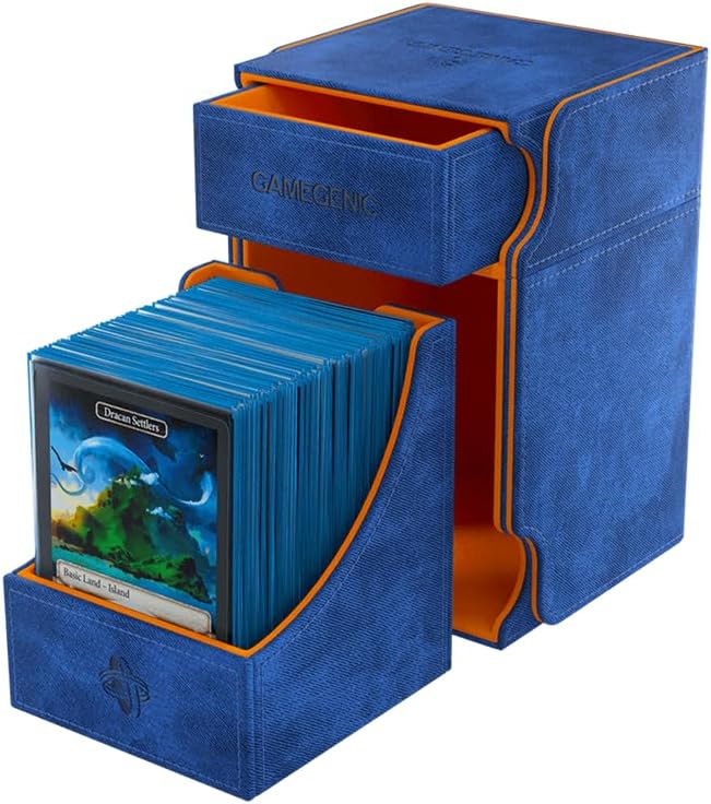 Gamegenic Watchtower 100+ XL Convertible Exclusive Blue/Orange Deck Box