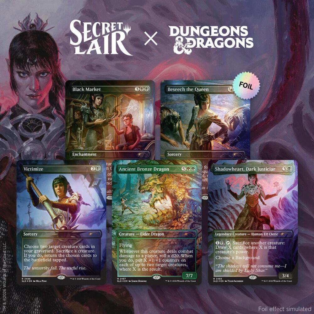 Magic: The Gathering Secret Lair Dungeons & Dragons: Shadowheart's Devotion — Traditional Foil Edition