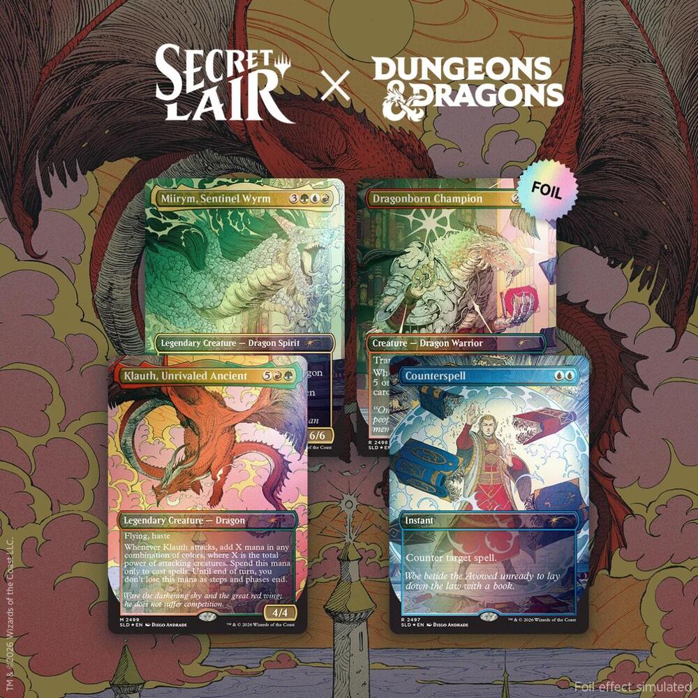 Magic: The Gathering Secret Lair Dungeons & Dragons: Whispers in Candlekeep — Foil Edition