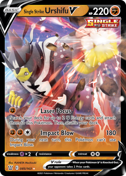 Single Strike Urshifu V Holofoil - Battle Styles #85 (Near Mint)