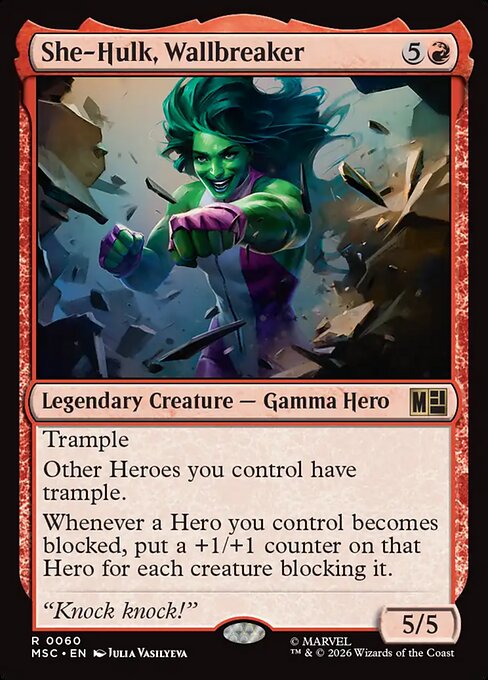 She-Hulk, Wallbreaker - Marvel Super Heroes Commander #60 (Near Mint)