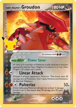 Team Magma's Groudon Holofoil - Celebrations: Classic Collection #9 (Moderately Played)