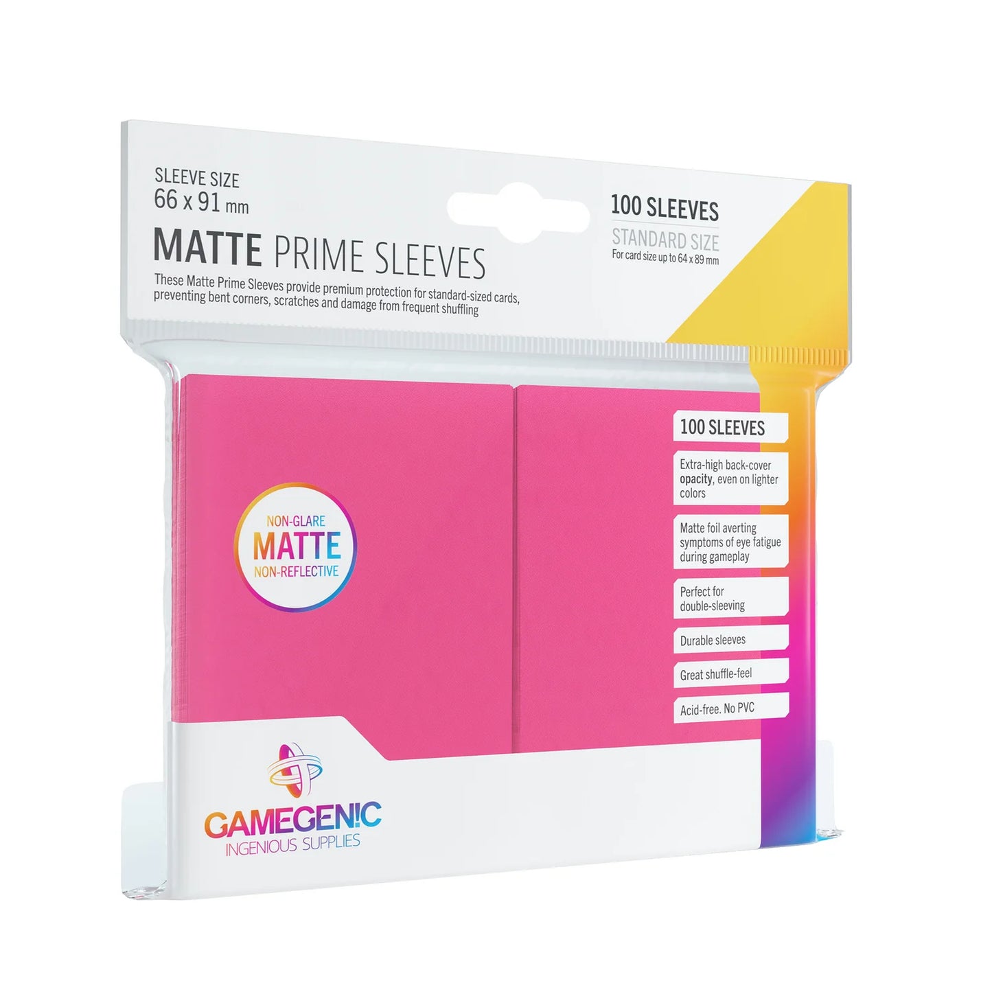 Gamegenic Matte Prime Pink Card Sleeves (100ct)