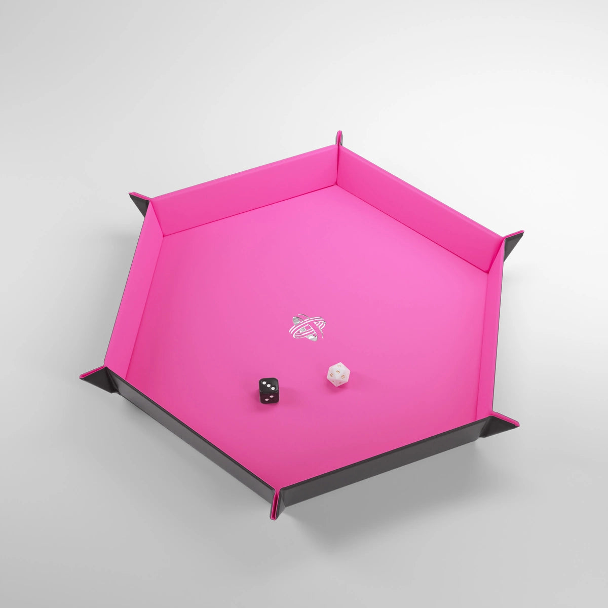 Gamegenic Magnetic Dice Tray Hexagonal - Black/Pink