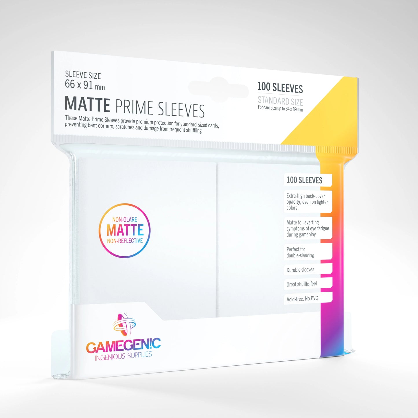 Gamegenic Matte Prime White Card Sleeves (100ct)