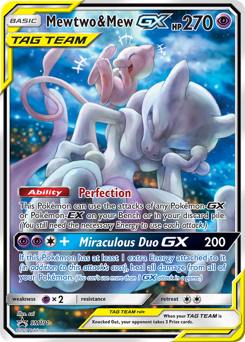 Mewtwo & Mew-GX Holofoil - SM Black Star Promos #SM191 (Near Mint)
