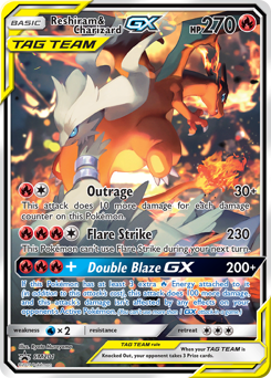 Reshiram & Charizard-GX Holofoil - SM Black Star Promos #SM201 (Lightly Played)