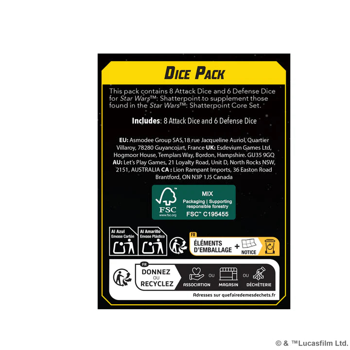 Star Wars: Shatterpoint- Dice Pack