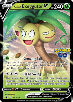 Alolan Exeggutor V Holofoil - SWSH Black Star Promos #SWSH225 (Near Mint)