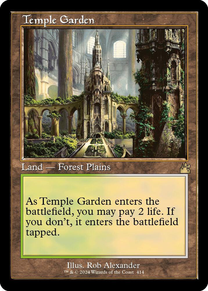 Temple Garden (Retro Frame) - Ravnica Remastered #414 (Lightly Played)