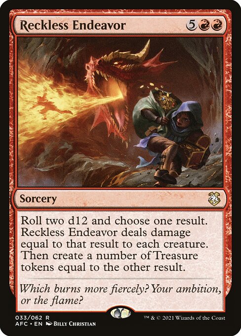 Reckless Endeavor - Commander: Adventures in the Forgotten Realms #33 (Lightly Played)