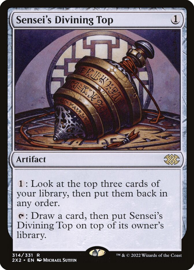 Sensei's Divining Top - Double Masters 2022 #314 (Lightly Played)