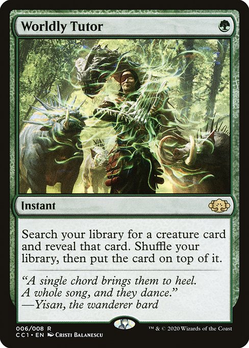 Worldly Tutor - Commander Collection: Green #6 (Lightly Played)
