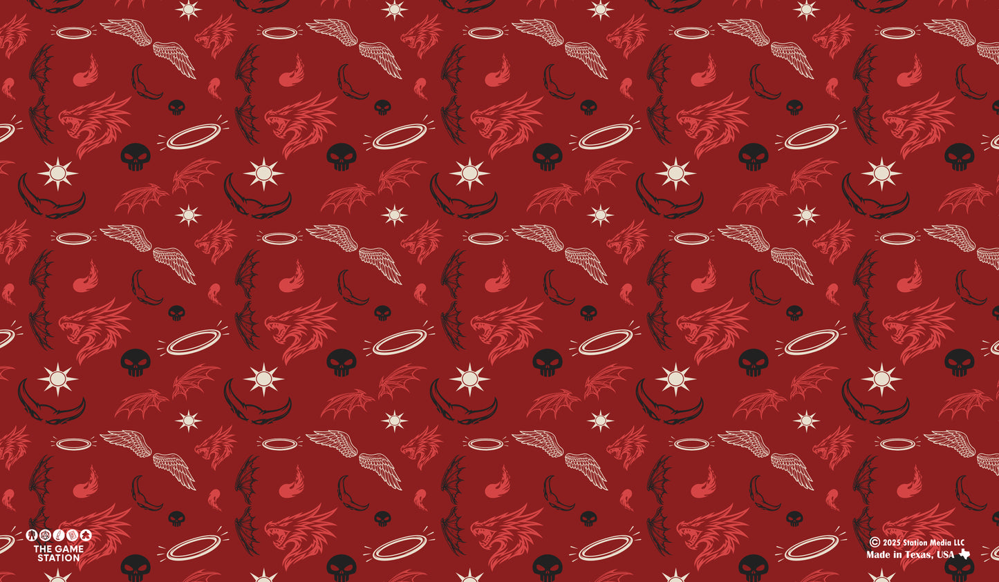 Angels & Dragons & Daemons Oh My! Pattern TCG Playmat 24x14