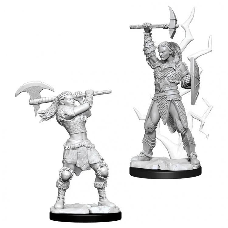 WizKids Deep Cuts Miniatures Unpainted Minis Wave 10 Female Golaith Barbarian
