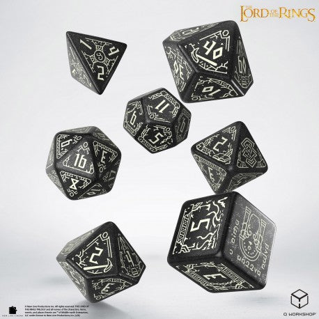 7-Die Set: The Lord of the Rings - Glow in the Dark - Moria Dice Set