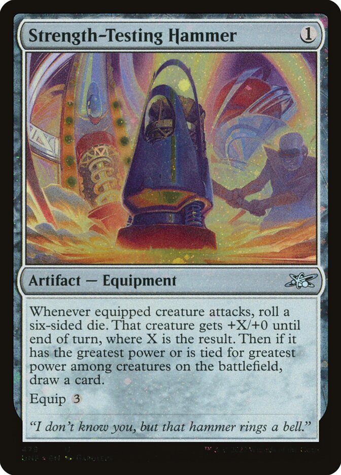Strength-Testing Hammer (Galaxy Foil) - Unfinity #479 (Lightly Played Foil)