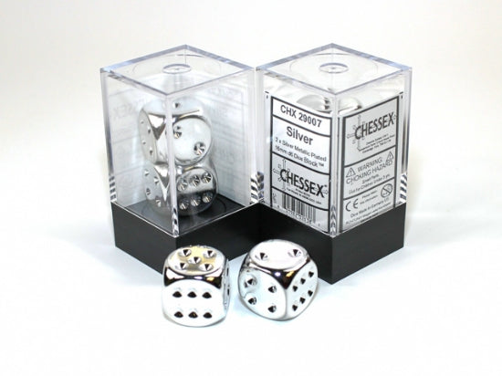 Chessex 16mm 2d6 Metallic: Silver