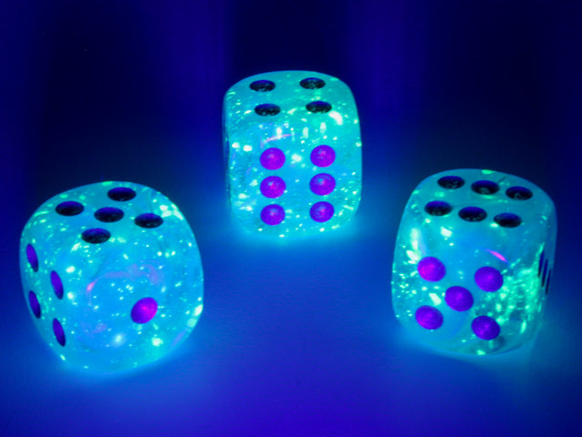 Chessex Luminary Sky/Silver 16mm D6 Dice (12ct)