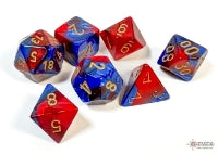 Chessex Gemini Blue-Red/Gold Polyhedral Dice Set (7ct)