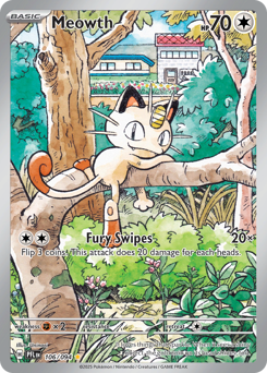 Meowth Holofoil - Phantasmal Flames #106 (Near Mint)
