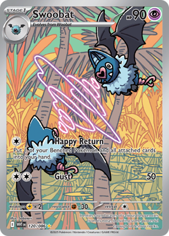 Swoobat Holofoil - White Flare #120 (Near Mint)