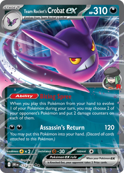 Team Rocket's Crobat ex Holofoil - Destined Rivals #122 (Near Mint)