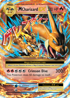 M Charizard-EX Holofoil - Evolutions #13 (Heavily Played)
