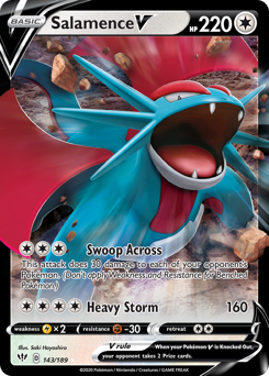Salamence V Holofoil - Darkness Ablaze #143 (Near Mint)