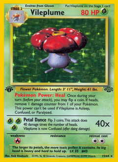 Vileplume Unlimited Holofoil - Jungle #15 (Lightly Played)