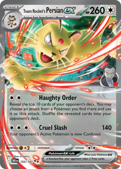 Team Rocket's Persian ex Holofoil - Destined Rivals #150 (Near Mint)