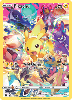 Pikachu Holofoil - Crown Zenith #160 (Near Mint)