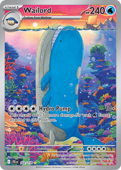 Wailord Holofoil - Journey Together #162 (Near Mint)