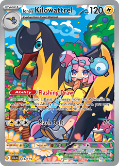 Iono's Kilowattrel Holofoil - Journey Together #163 (Near Mint)