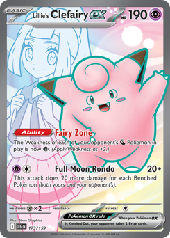 Lillie's Clefairy ex Holofoil - Journey Together #173 (Near Mint)