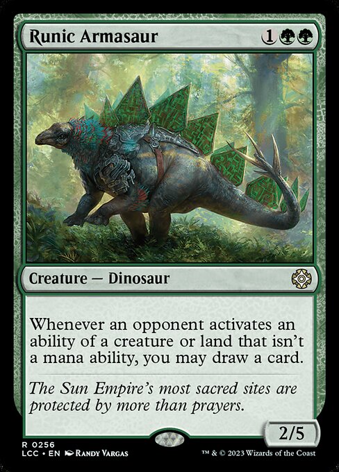 Runic Armasaur - The Lost Caverns of Ixalan Commander #256 (Near Mint)