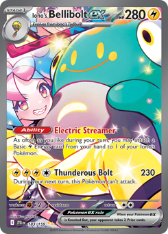 Iono's Bellibolt ex Holofoil - Journey Together #183 (Near Mint)