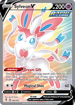 Sylveon V Holofoil - Evolving Skies #183 (Near Mint)
